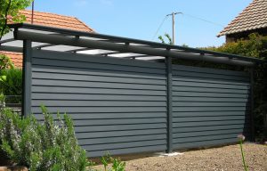 Fermeture carport avec lame en aluminium