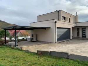 carport aluminium adosse