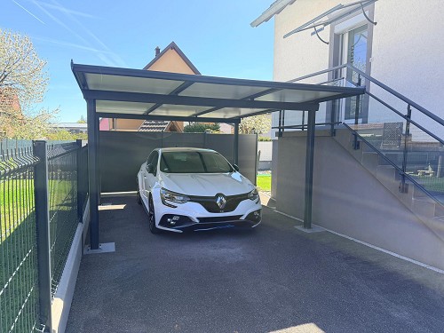 Carport alu contemporain haut-rhin alsace